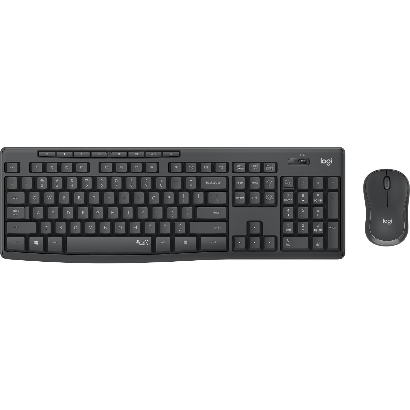 Logitech MK295 Combo de Ratón y Teclado Inalámbricos, Disposición AZERTY Francés, Gris