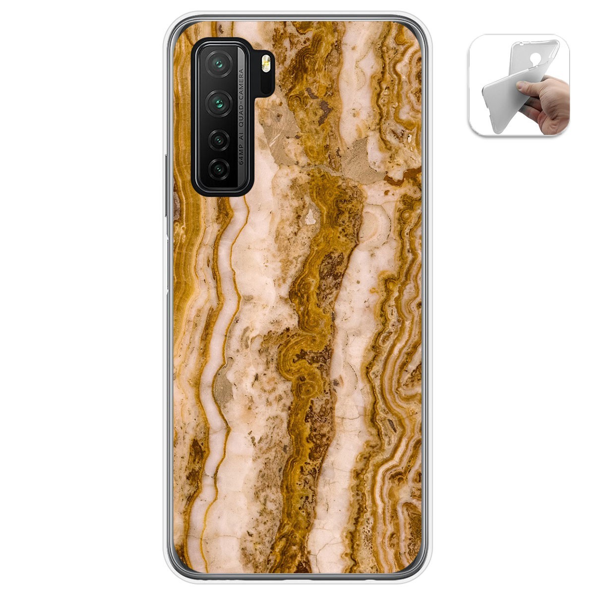 Tumundosmartphone Funda Gel Tpu para Huawei P40 Lite 5G diseño Mármol 10 Dibujos