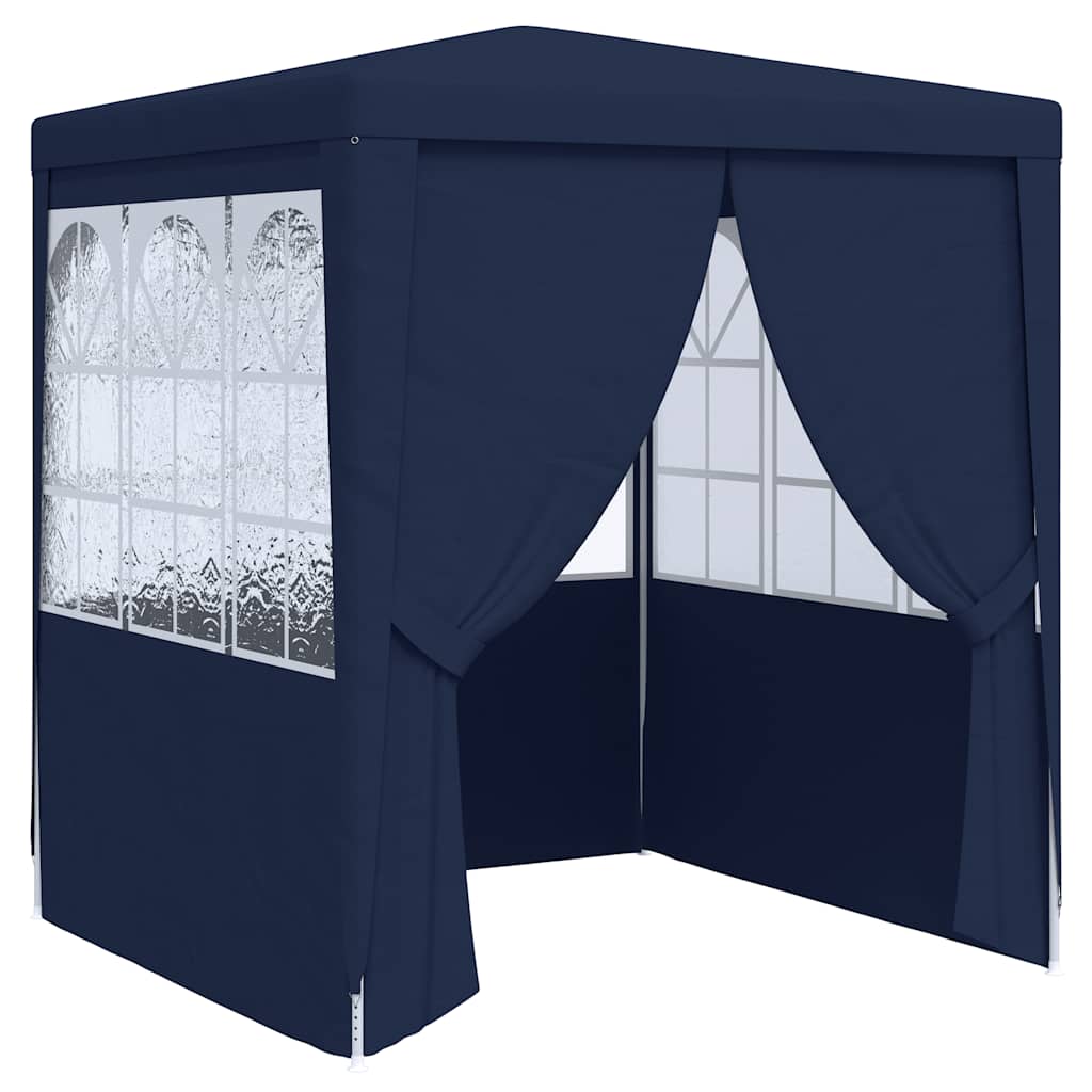 vidaXL Carpa profesional para fiestas con paredes azul 90 g/m² 2x2 m