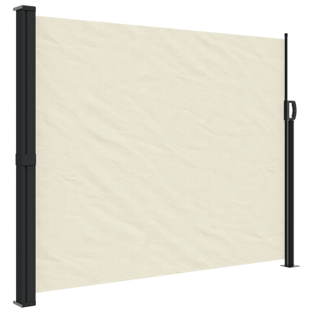 vidaXL Toldo lateral retráctil 160x500 cm Color Negro, Crema, Azul