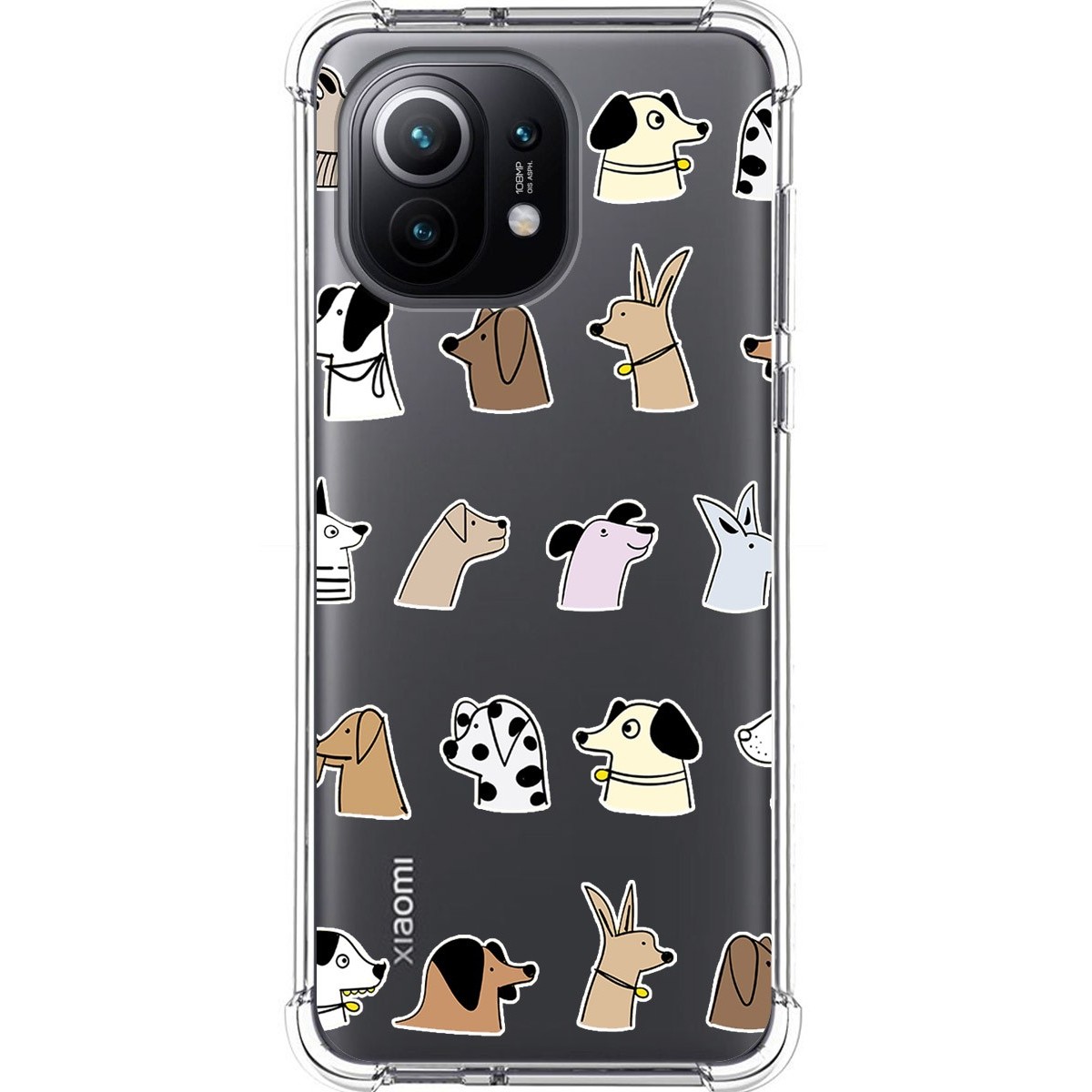 Tumundosmartphone Funda Silicona Antigolpes para Xiaomi Mi 11 5G diseño Perros Dibujos
