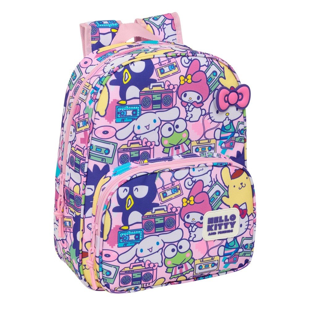 SAFTA  MOCHILA INFANTIL ADAPTABLE A CARRO HELLO KITTY & FRIENDS HELLO KITTY & FRIENDS 11x26x34 Cms.