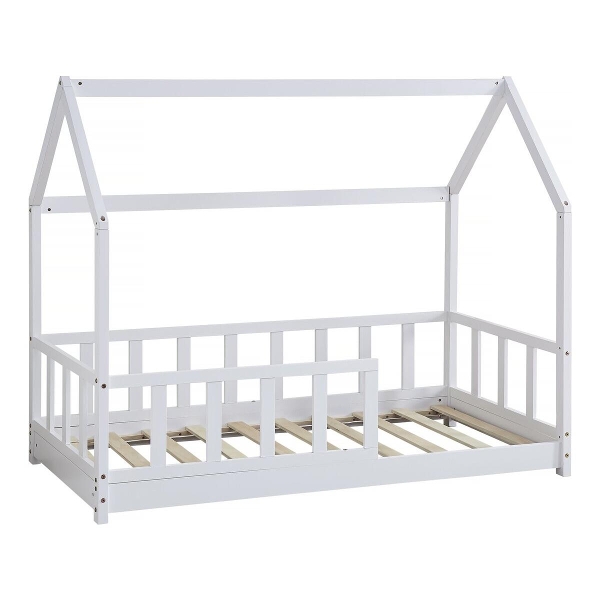 Habitat y Jardin - Cama-cabina de madera "Charlotte" - Blanco - 80 x 160 cm