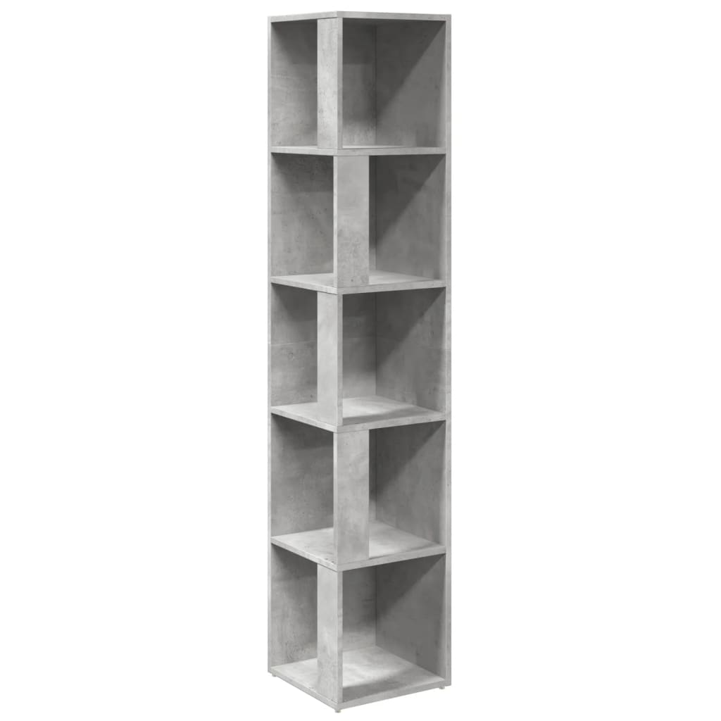 vidaXL Mueble de esquina madera contrachapada 33x33x164,5 cm en color Negro/Roble Sonoma/Gris sonoma y más | almacenamiento funcional diseño moderno para baño dormitorio sala