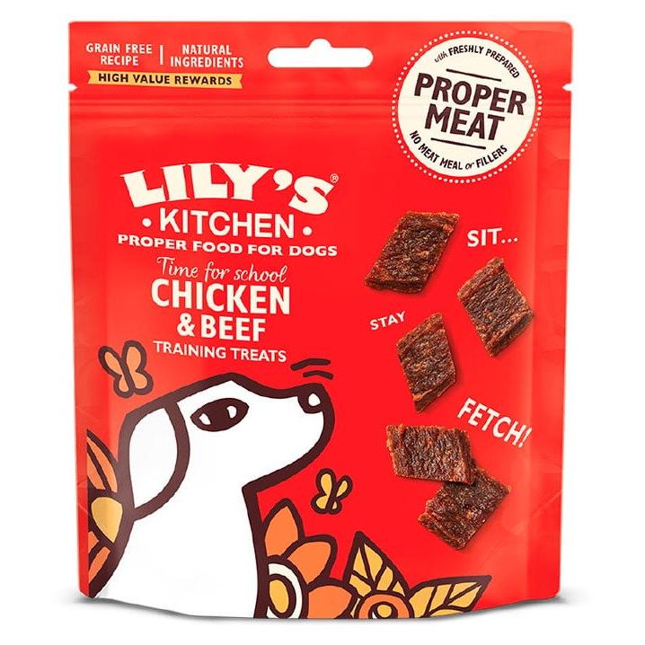 Lily's Kitchen  Time for School Premios de Entrenamiento de Pollo y Ternera  Chuches para Perros