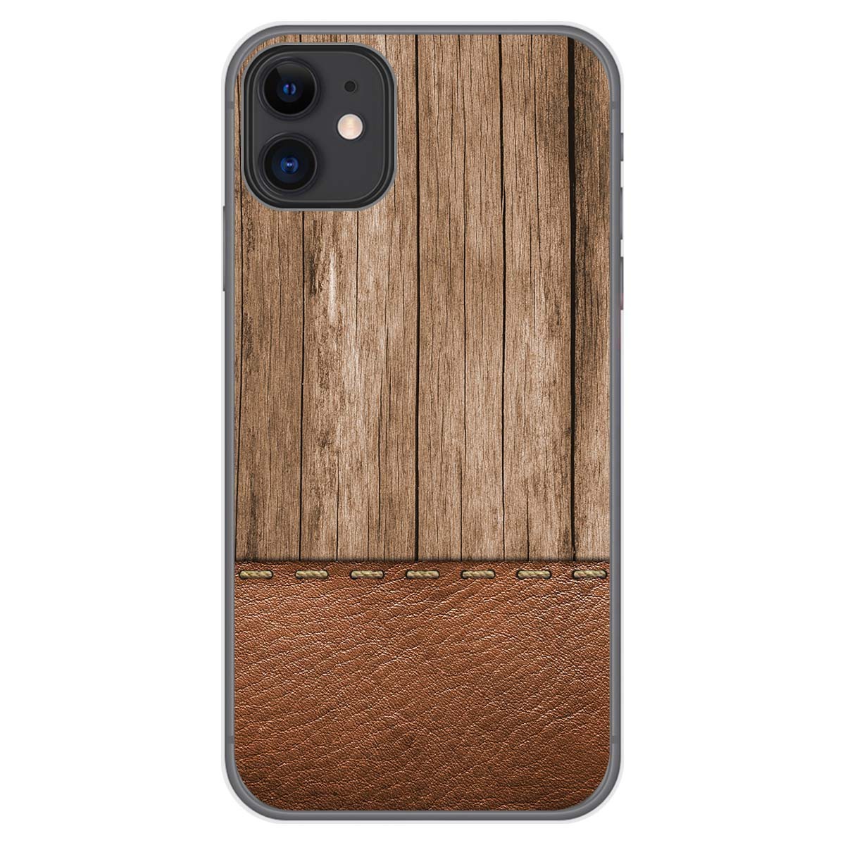 Tumundosmartphone Funda Gel Tpu para Iphone 11 (6.1) diseño Madera 09 Dibujos