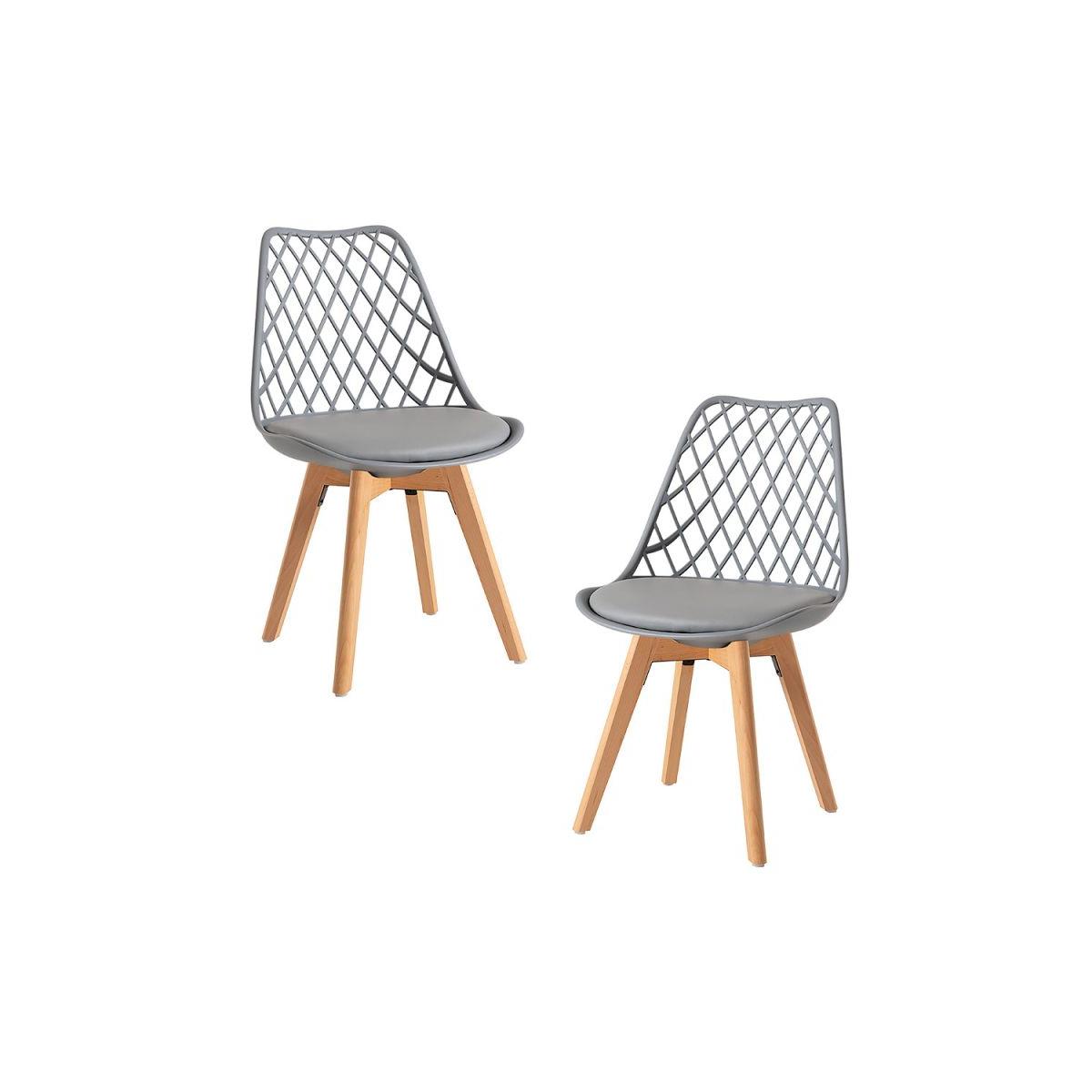 Regalos Miguel - Packs Sillas Comedor - Pack 2 Sillas Mima - Gris claro