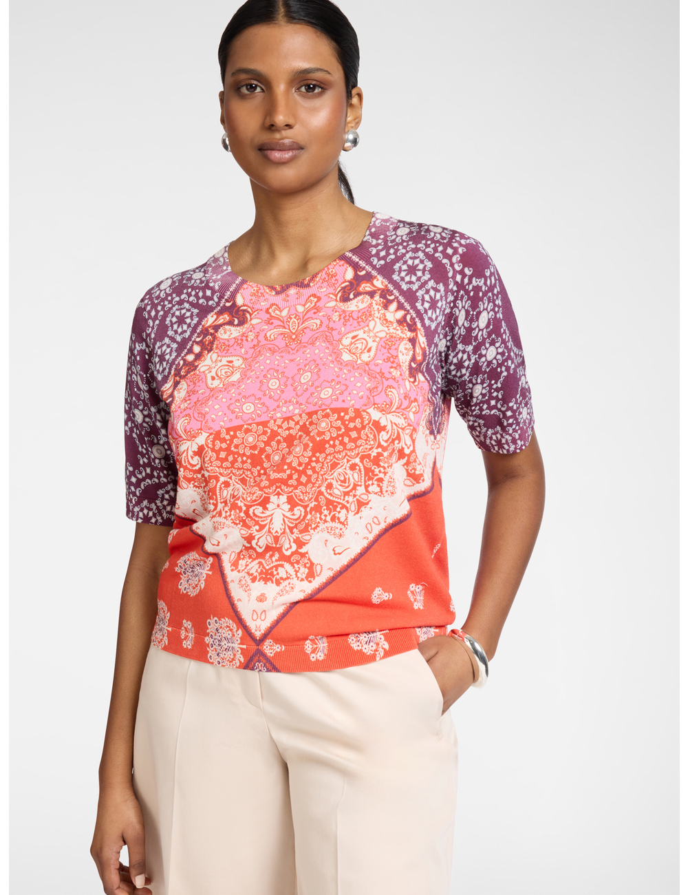 Elena Mirò - Jersey de mezcla de viscosa estampado