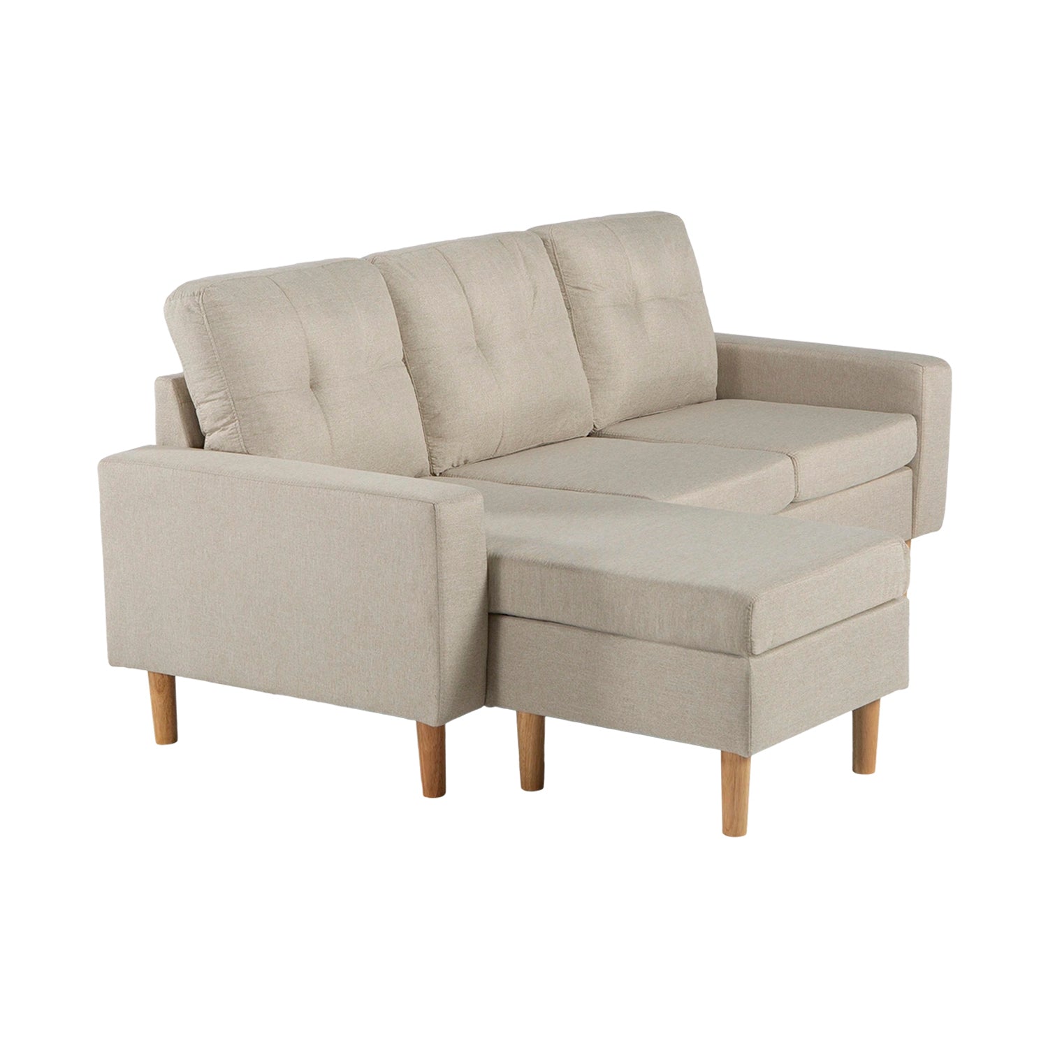 Sofá con chaise longue reversible Tabitha - Color Beige - Homekit
