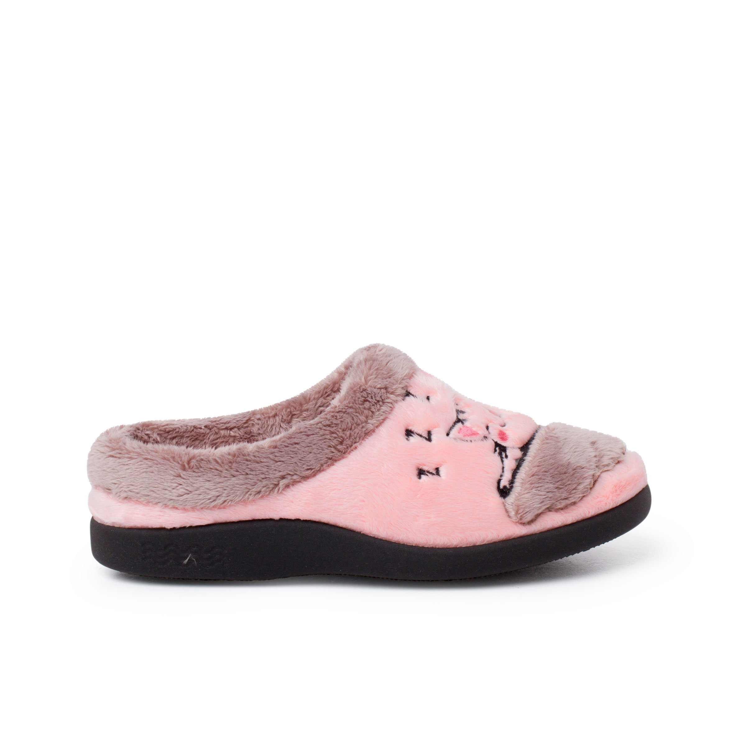 Pisamonas Zuecos Bicolor Casa Gato Rosa y Gris