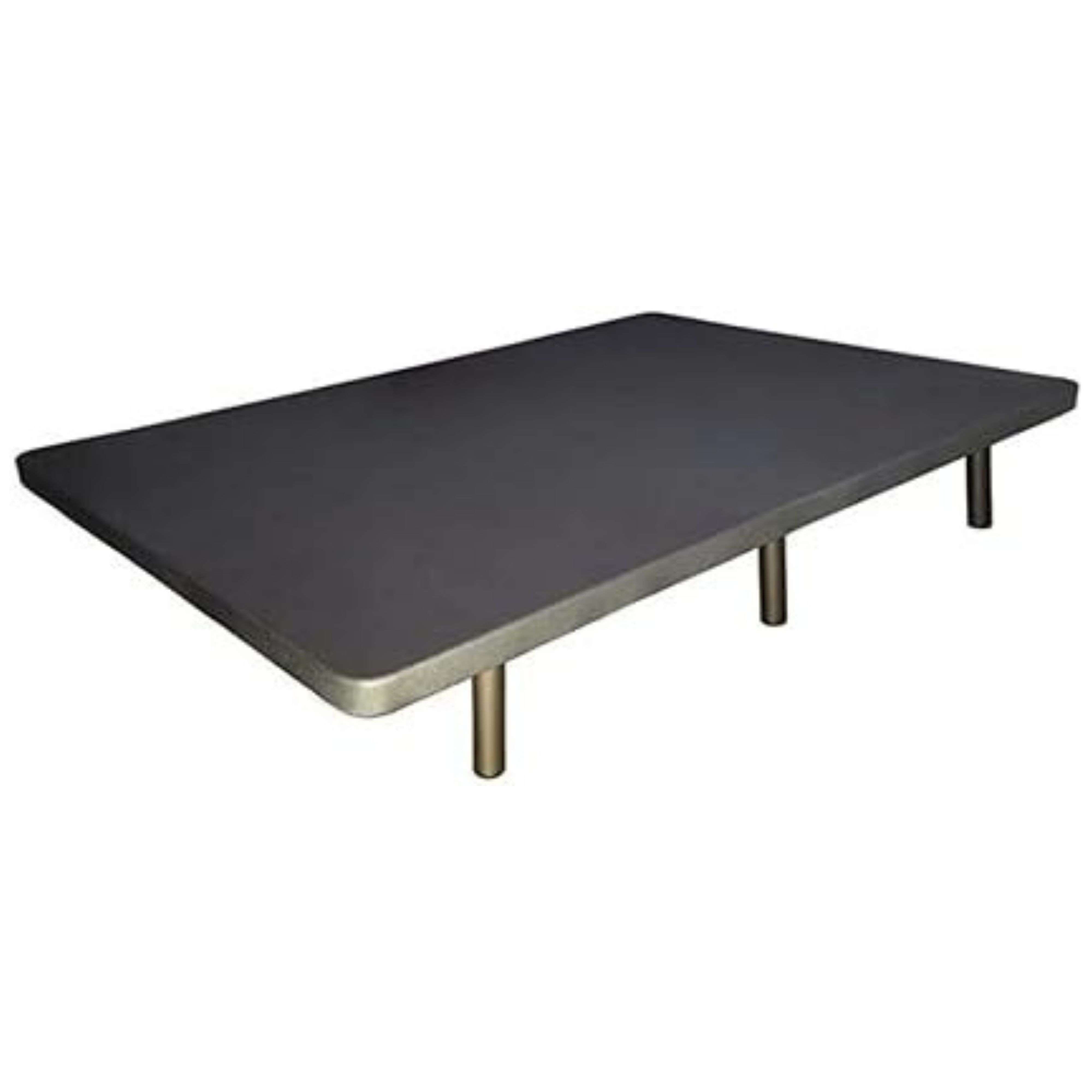 Miroytengo Base Tapizada para Dormitorio 3D Estilo Contemporáneo en Color Gris Antracita con 5 Refuerzos Trasversales 90X180 cm (CON 6 Patas)