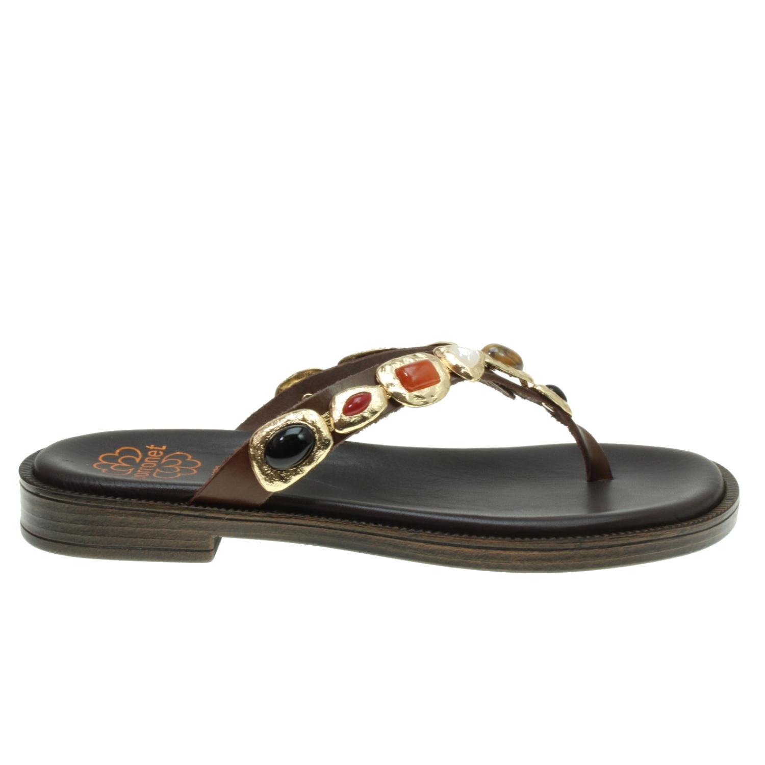 Porronet mod. 3238 - Sandalia esclava con pedreria