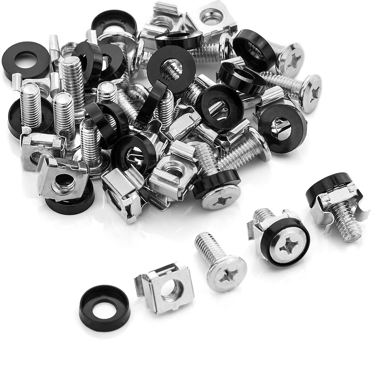 CABLEPELADO rack Conjunto de Tornillos y Tuercas M6 m6, Set de Tornillería para Servidor