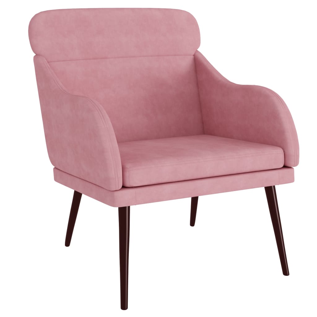 vidaXL Sillón de terciopelo 63x76x80 cm