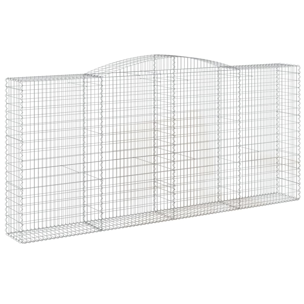 Vidaxl Cesta de Gaviones Arco Hierro Galvanizado 400x30x80/100cm