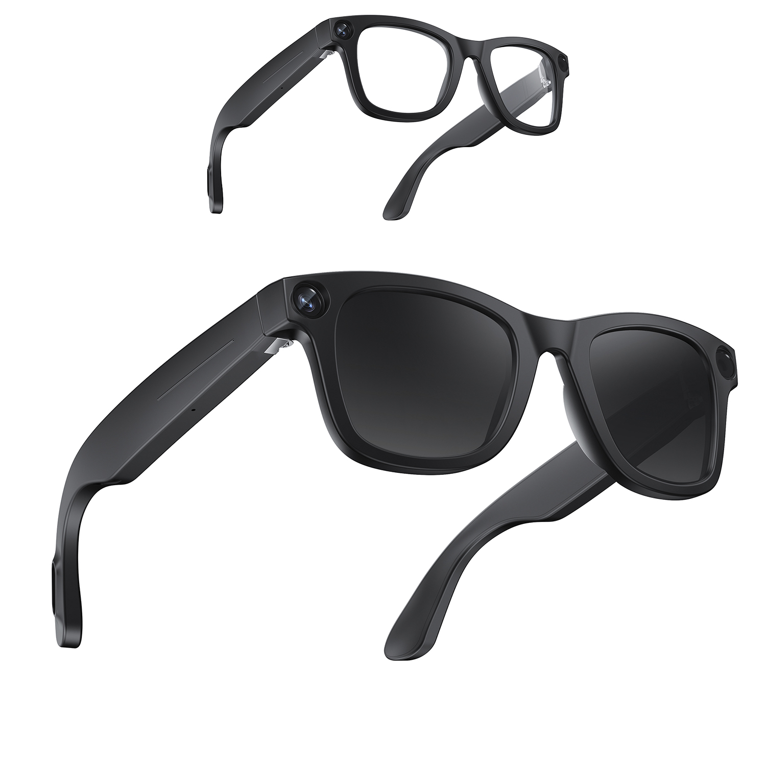 DAM Gafas inteligentes E3. Con cámara de 8MPX, vídeos en 1080p, traductor AI en tiempo real y control de música/llamadas. Con lentes oscuras y transparentes. 13,1x15,8x4 Cm.