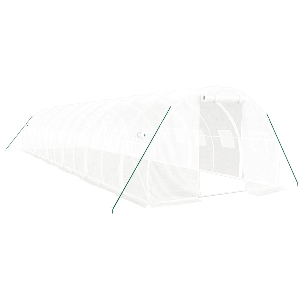 vidaXL Invernadero con estructura de acero blanco Multitalles