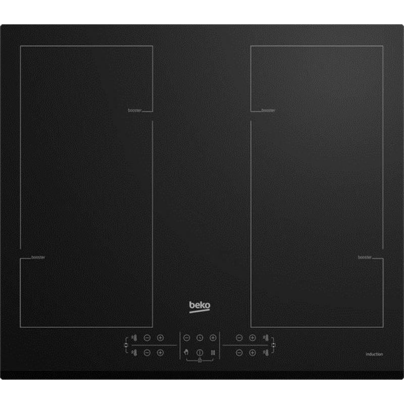 Placa de Inducción Beko HII64206F2MT 4 Zonas 58 cm Negro