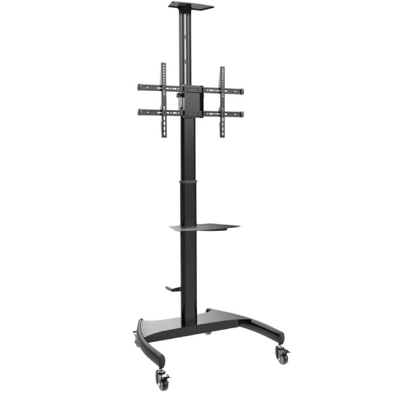 Soporte de pie inclinable/ giratorio con ruedas y manivela aisens ft70te-169 para tv 37-70'/ hasta 50kg