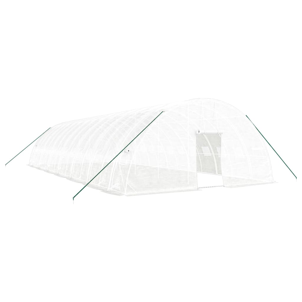 vidaXL Invernadero con estructura de acero blanco Multitalles