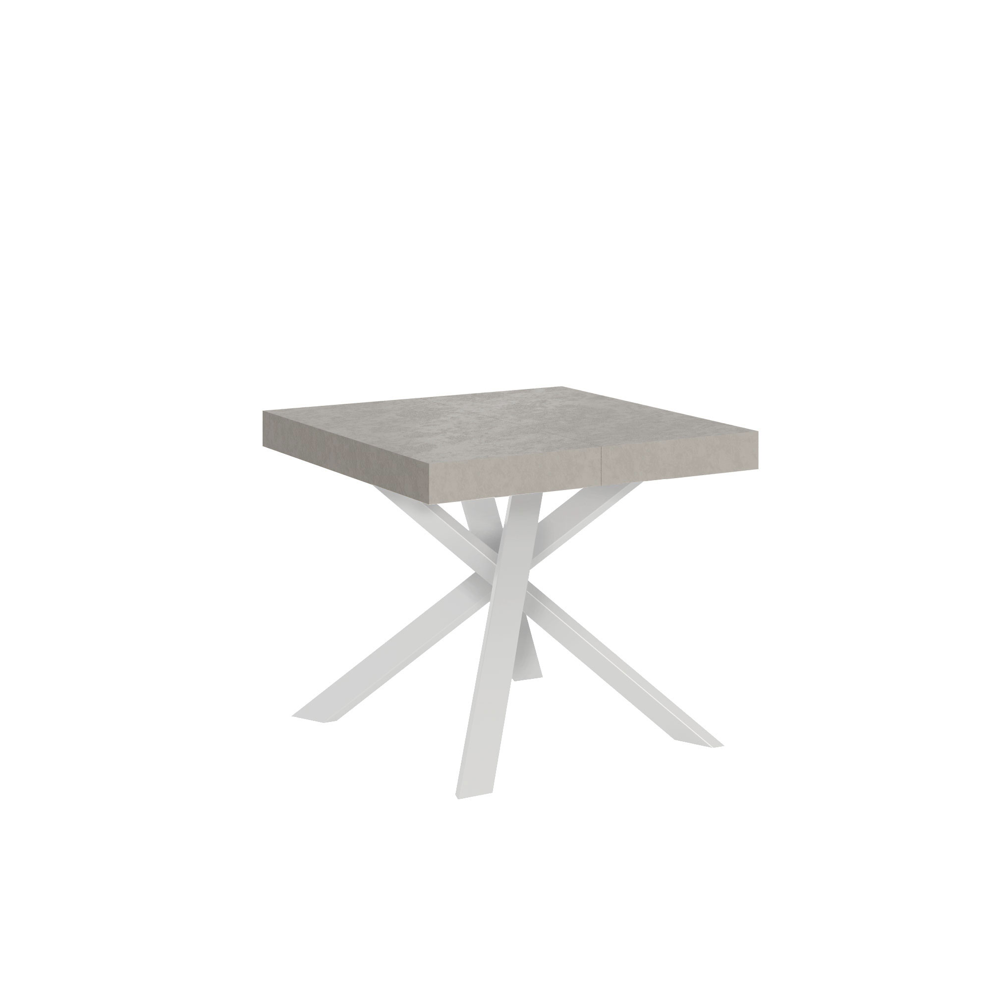 Mesa extensible 90/194x90 cm Clerk patas blanco cachemir - Itamoby