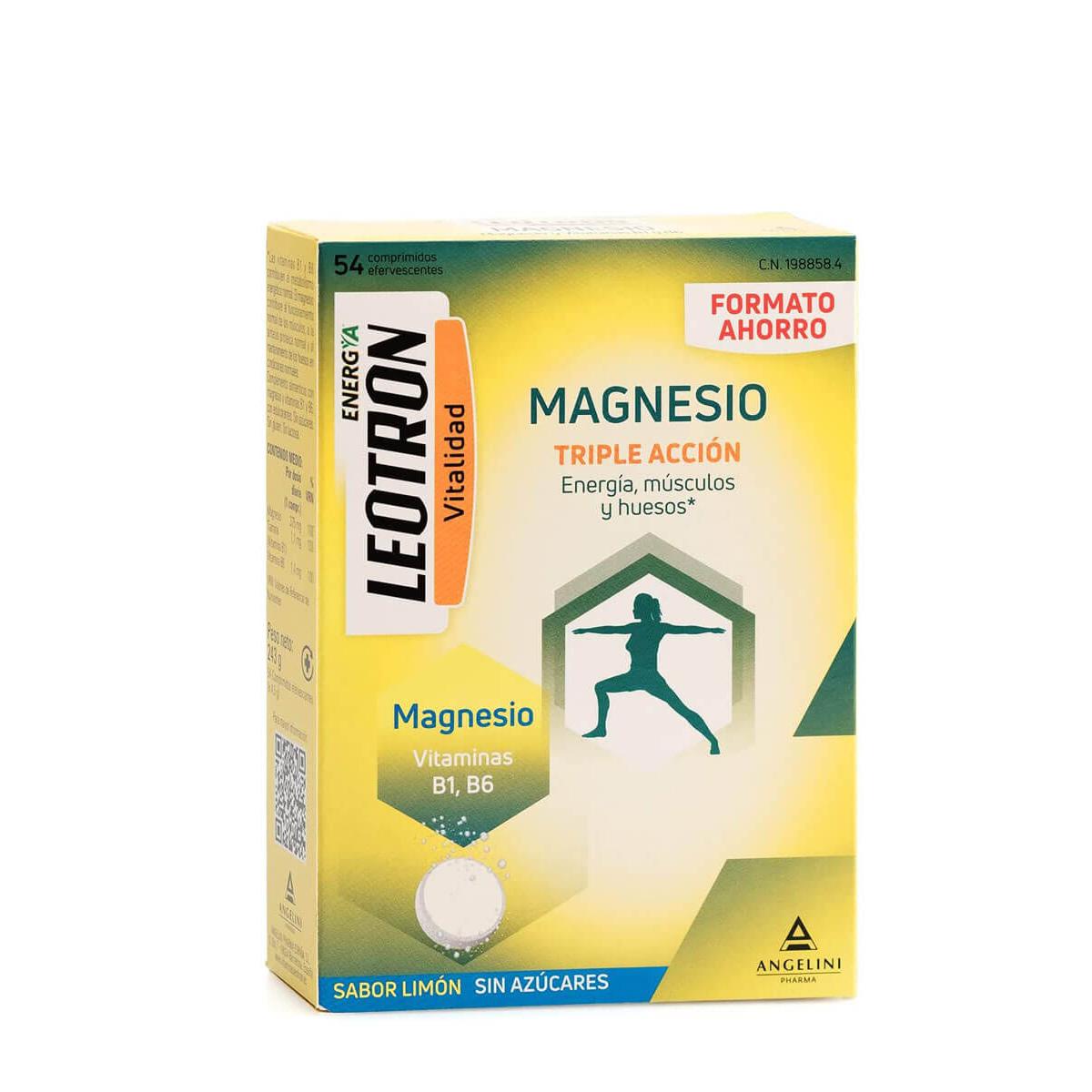 Leotron - Leotron magnesio sabor limón 54 comprimidos efervescentes