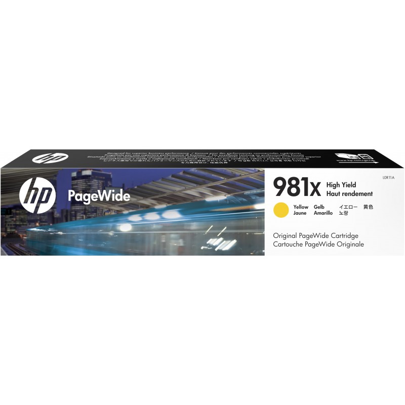 HP - Cartucho original PageWide 981Y cian de alto rendimiento L0R13A
