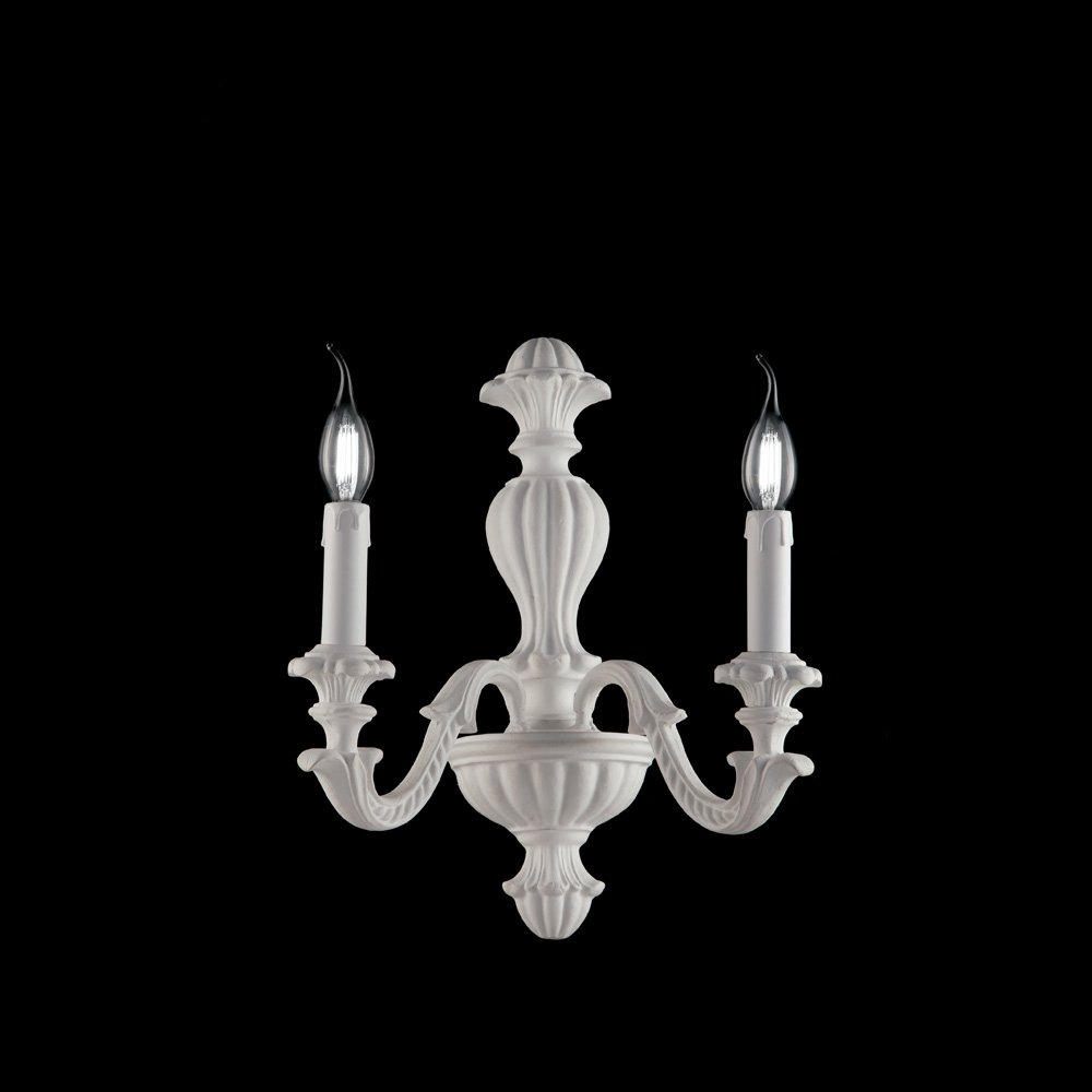 Apliques Shabby Chic Leonardo Blanco 2 Luces E14