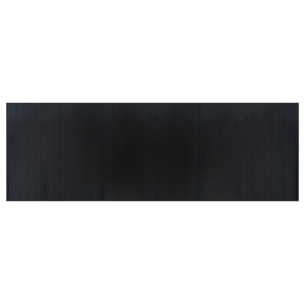 Vidaxl Alfombra Rectangular Bambú 100x300 Cm Negro