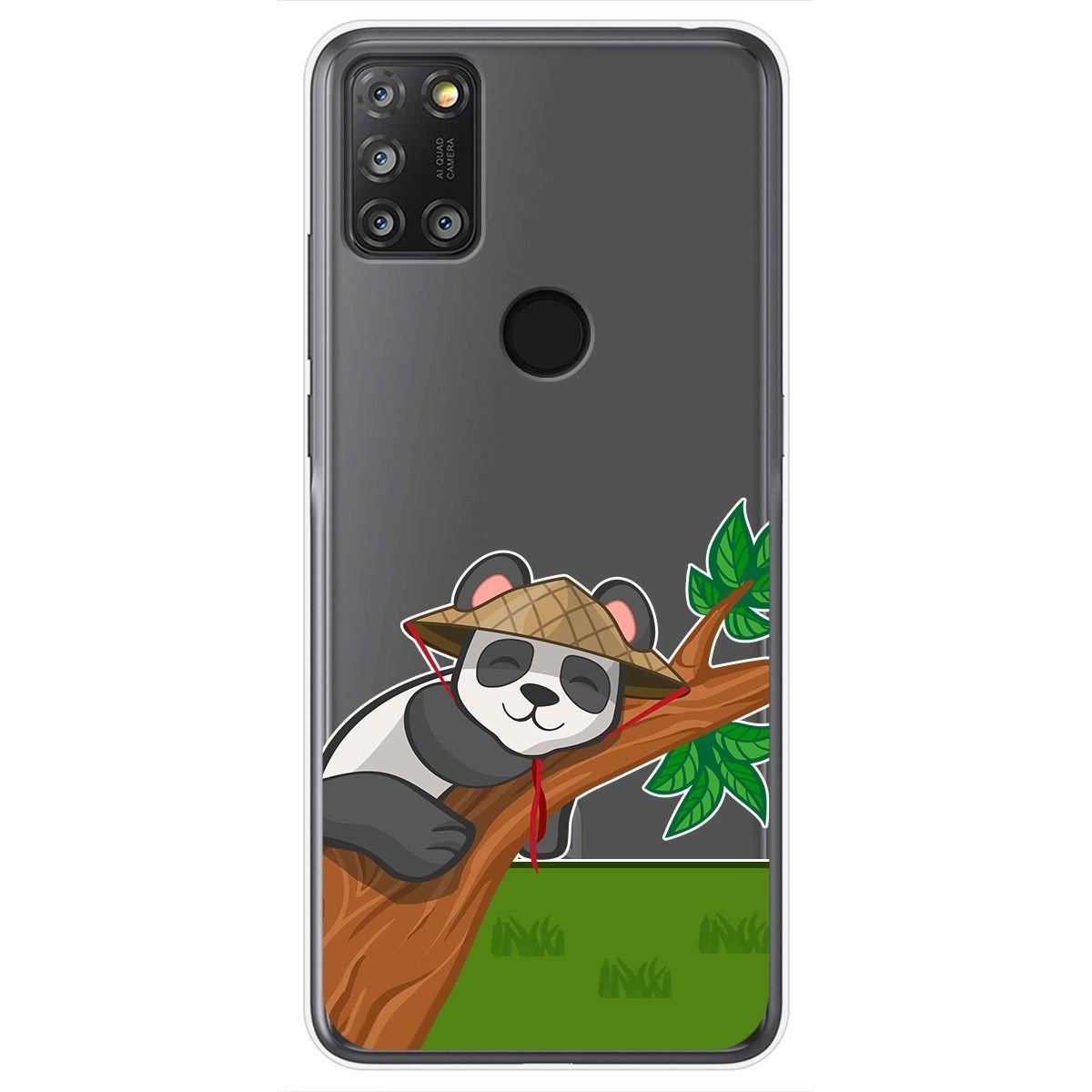 Tumundosmartphone Funda Gel Transparente para Alcatel 3X 4CAM diseño Panda Dibujos