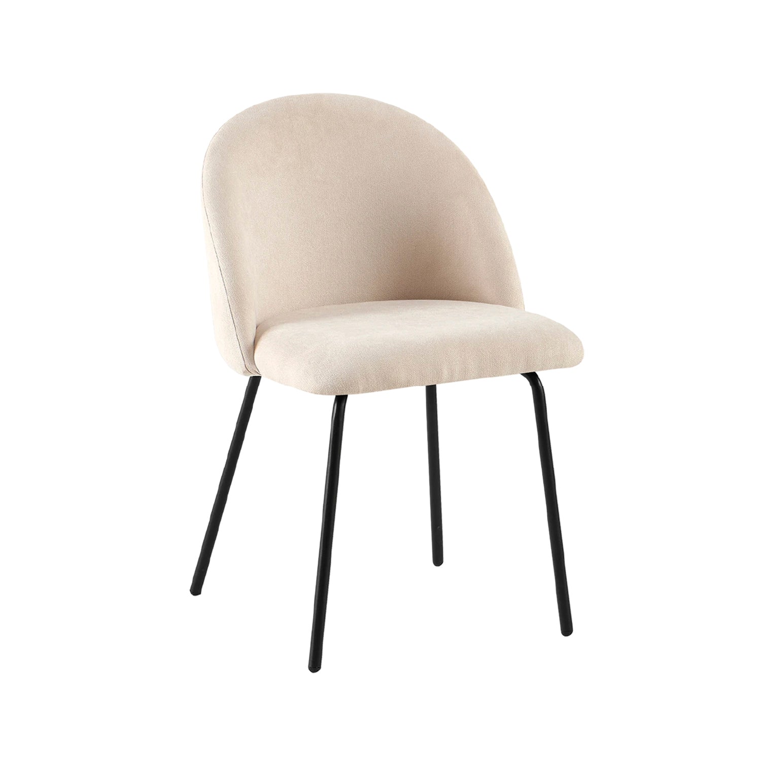 Set de 4 sillas de comedor tapizadas grace  beige para hogar moderno mueble de almacenaje  - Homekit
