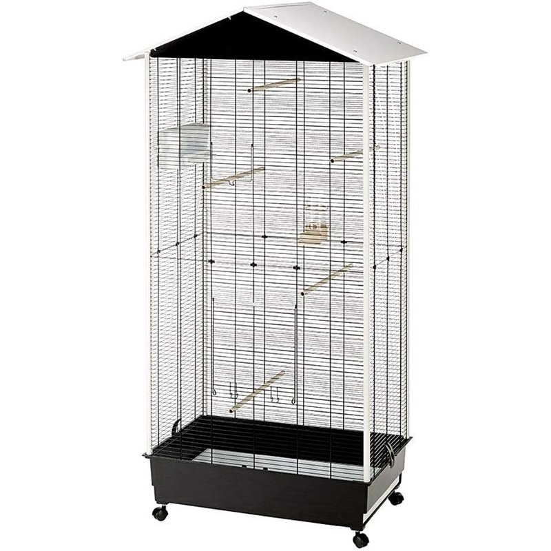 Jaula para pájaros Ferplast Nota 76,5 x 57 x h 161,5 cm, Negra