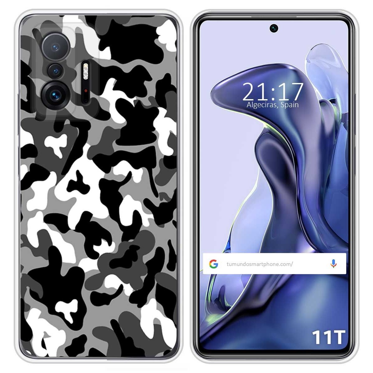 Funda Silicona para Xiaomi 11T 5G / 11T Pro 5G diseño Snow Camuflaje Dibujos