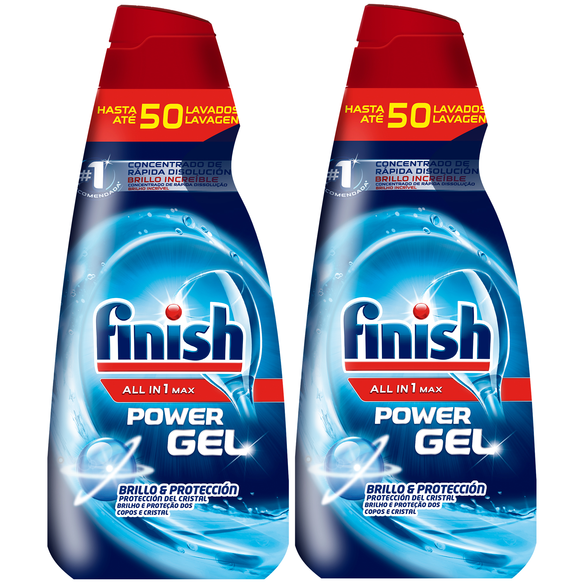 Finish - Finish All in 1 Max Power Gel Higiene Regular Lavavajillas 2x 50 lavados