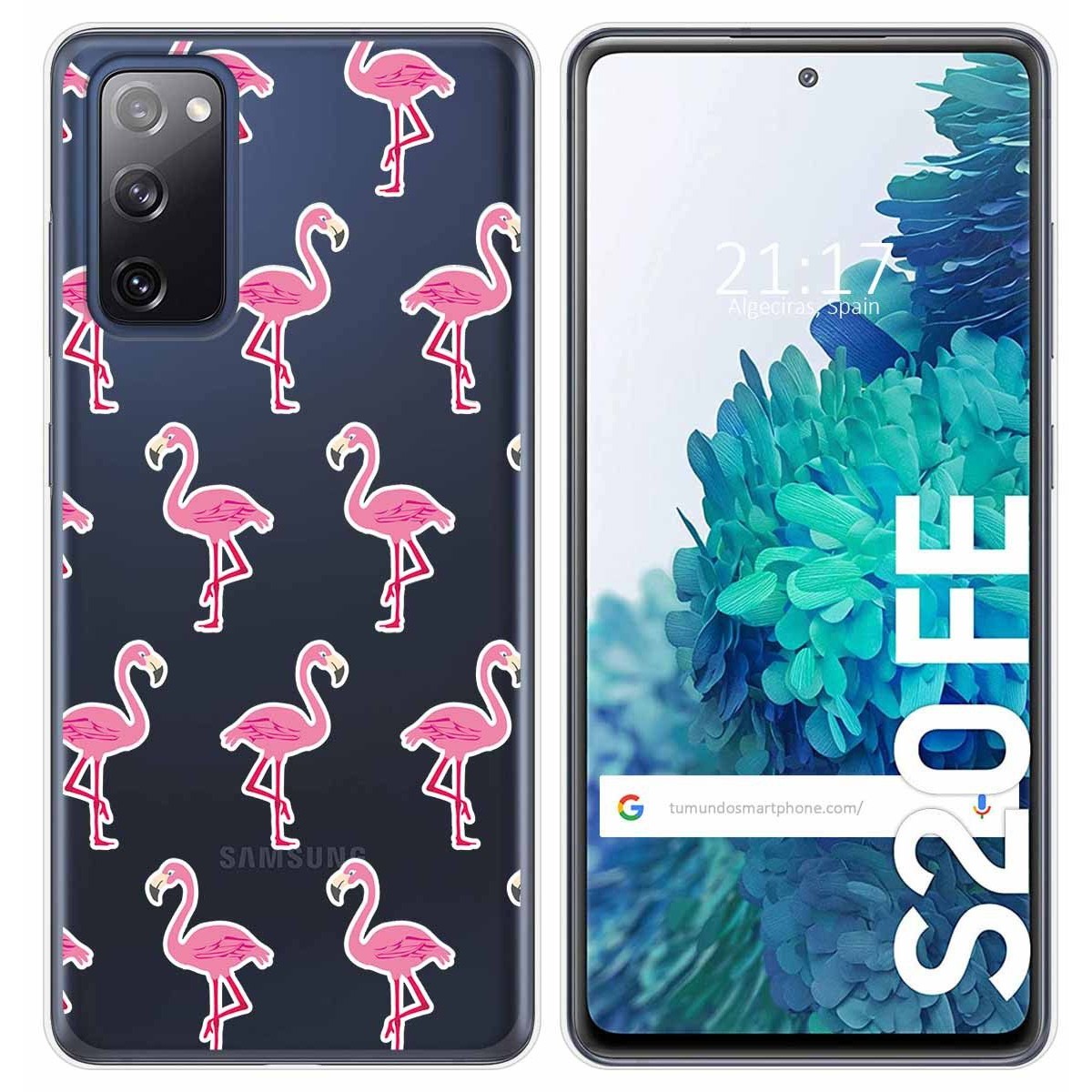 Tumundosmartphone Funda Gel Transparente para Samsung Galaxy S20 FE diseño Flamenco Dibujos