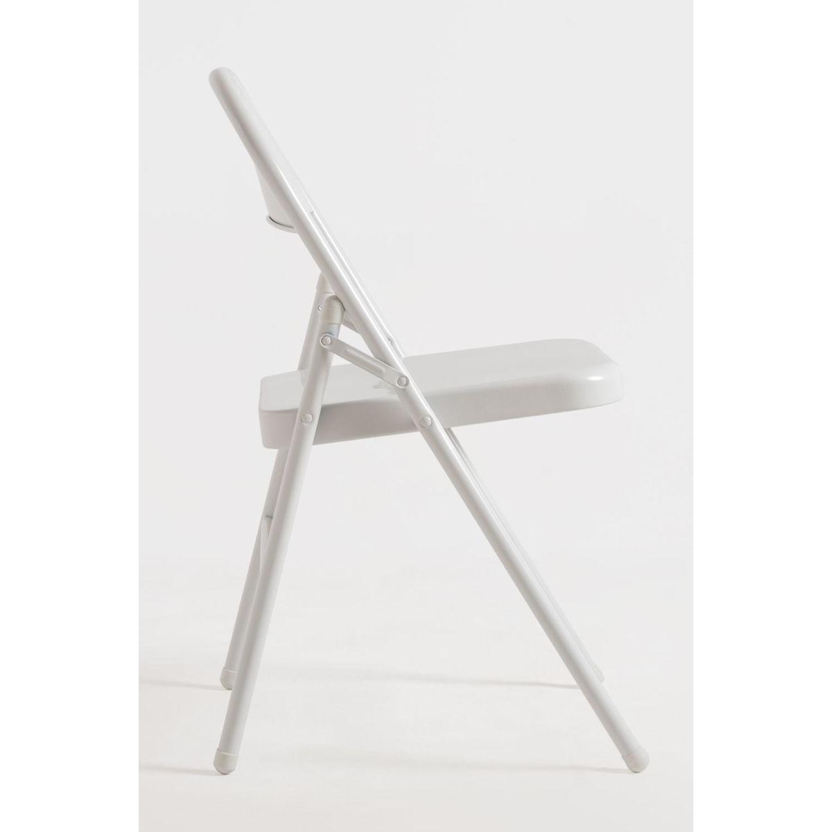 Regalos Miguel - Packs Sillas Plegables - Pack 6 Sillas plegables para eventos Niza - Blanco