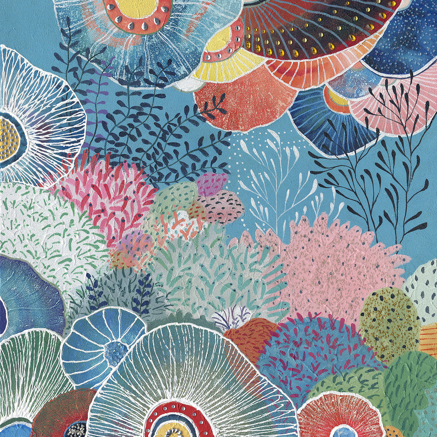 Hispanohogar Cuadro Impreso en Lienzo Mar 72427 80x80 Cm - Decoración de Pared