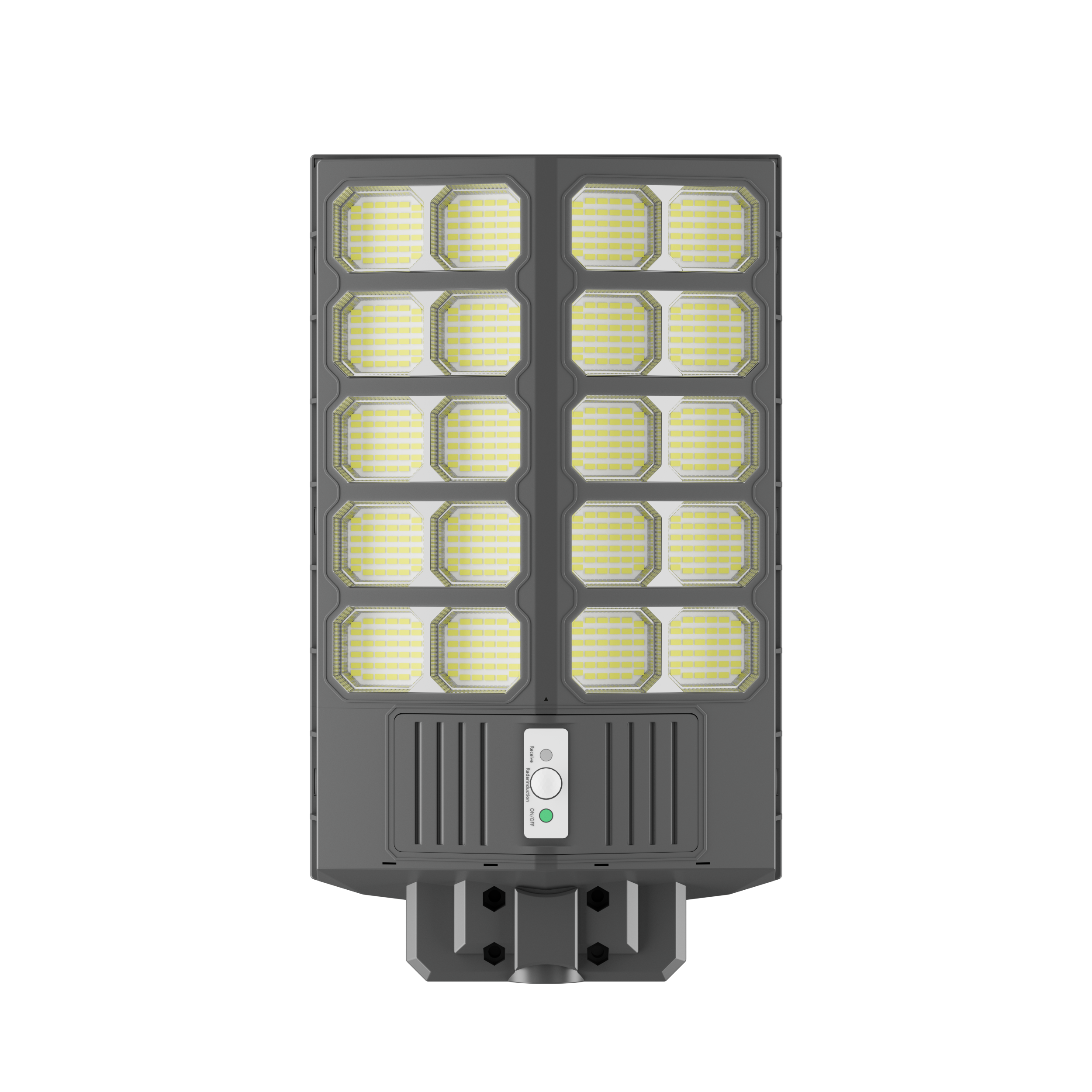 Lámpara Solar LED, Panel Policristalino, Batería LiFePO4, Sensor Inteligente, Exterior - 2000W/2400W - Jortan Tech