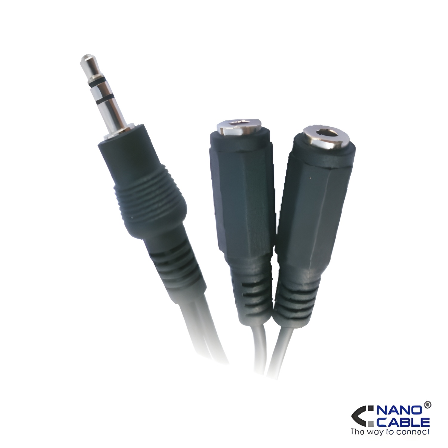 Nanocable - cable duplicador audio minijack de 15cm conexión 2x3.5/h-3.5/m - duplica salida de audio