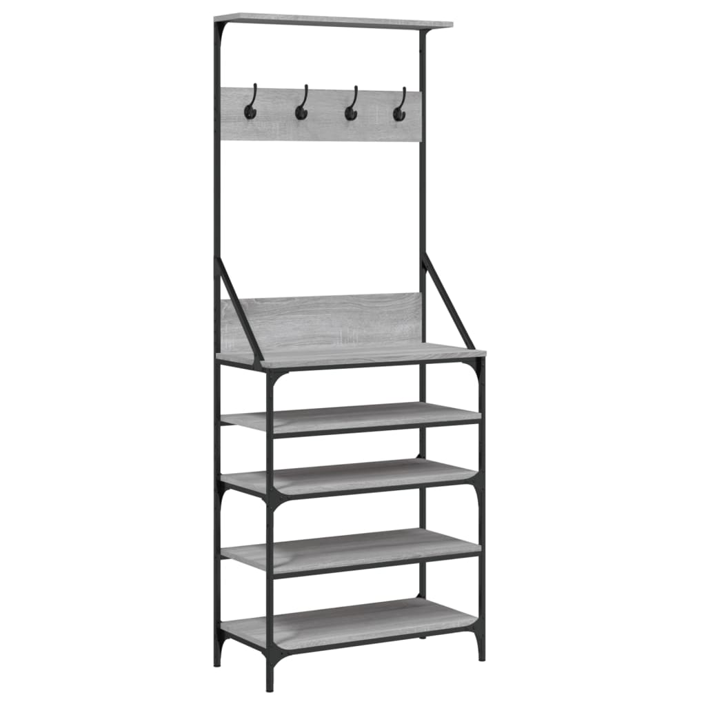 vidaXL Perchero con zapatero 70x34x184 cm