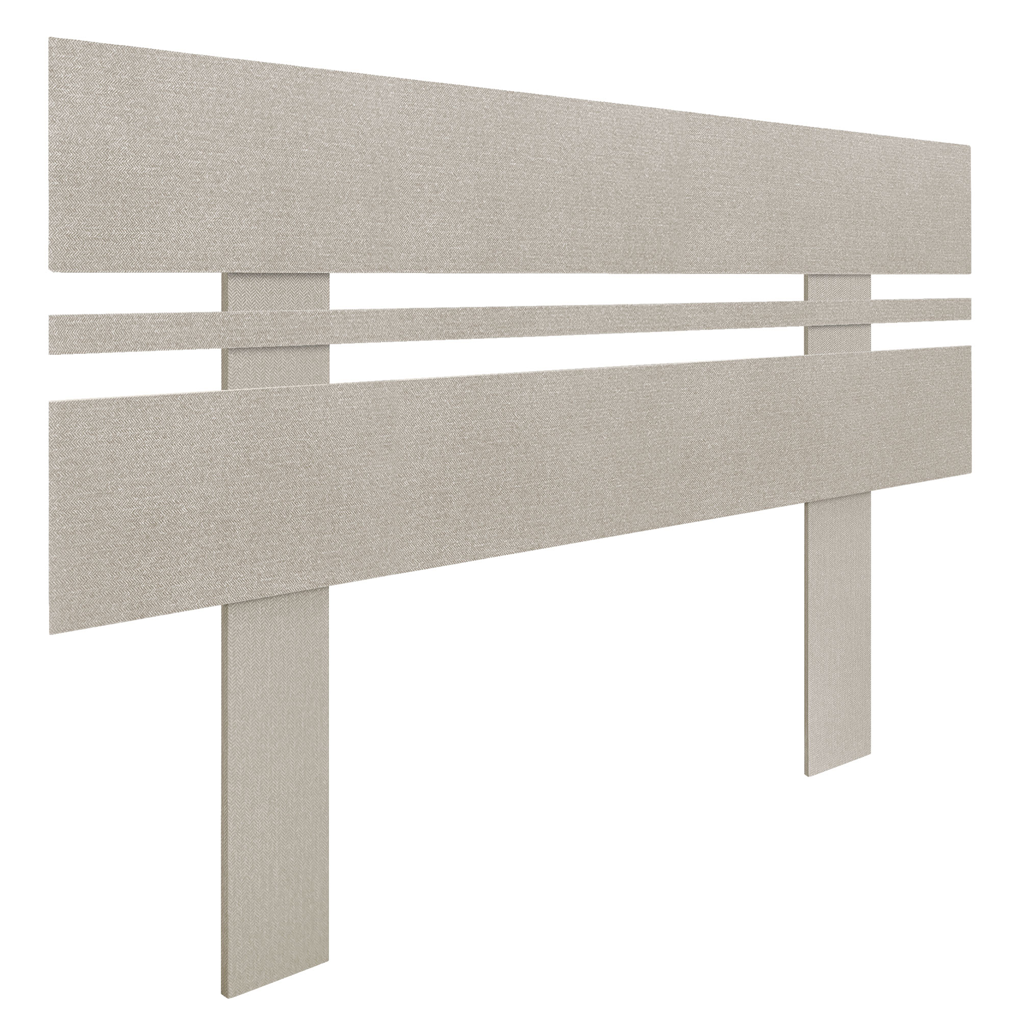 DHOME Cabecero de Madera reciclada DM Horizontal Ancho con Patas Cama Palets Herrajes incluidos