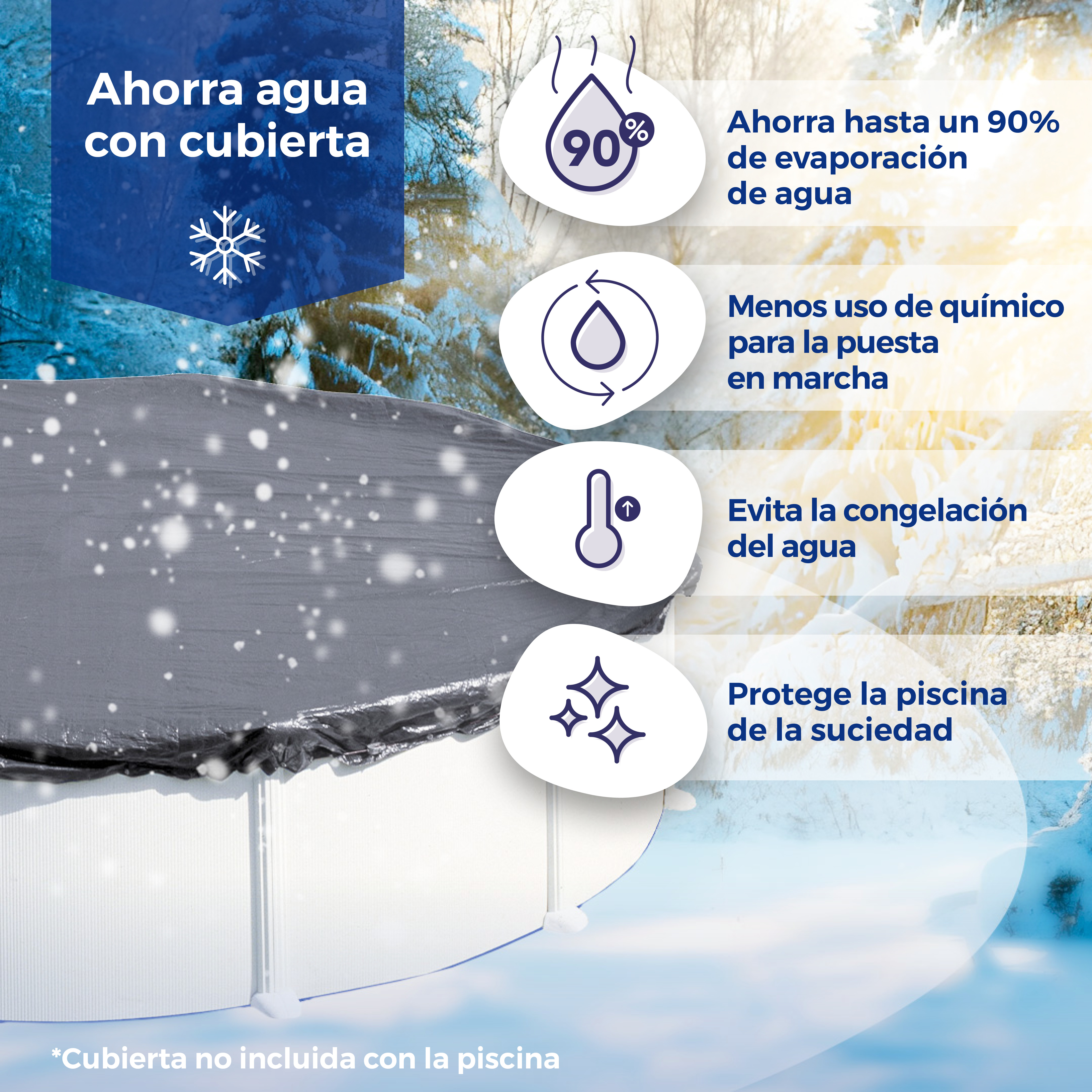 CUBIERTAS INVIERNO PISC. ACERO Ø 640 REF. CIPR551 - GRE