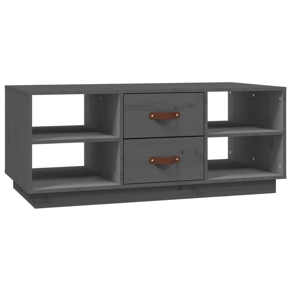 Vidaxl Mesa de Centro de Madera Maciza de Pino 100x50x41 Cm Natural