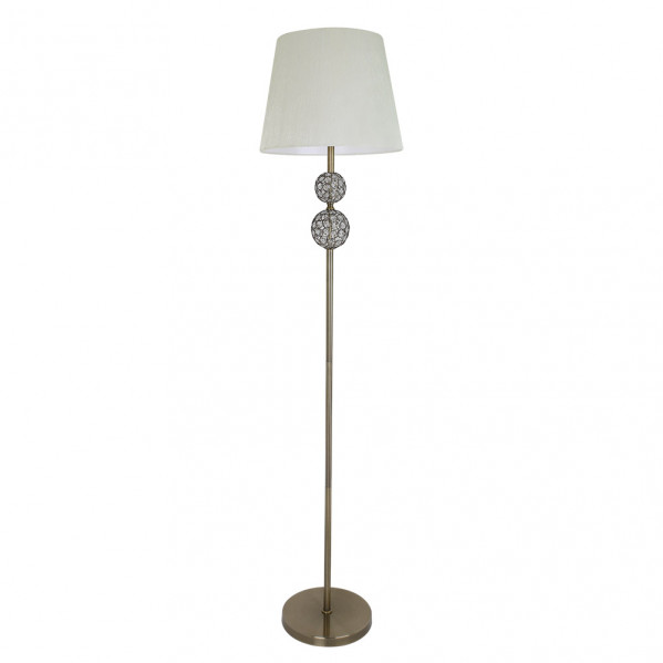 Pie Salon Bogota 1xe27 Cuero Pantalla beige 160x38x38 Cm