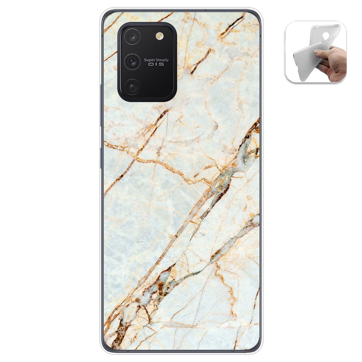 Tumundosmartphone Funda Gel Tpu para Samsung Galaxy S10 Lite diseño Mármol 13 Dibujos
