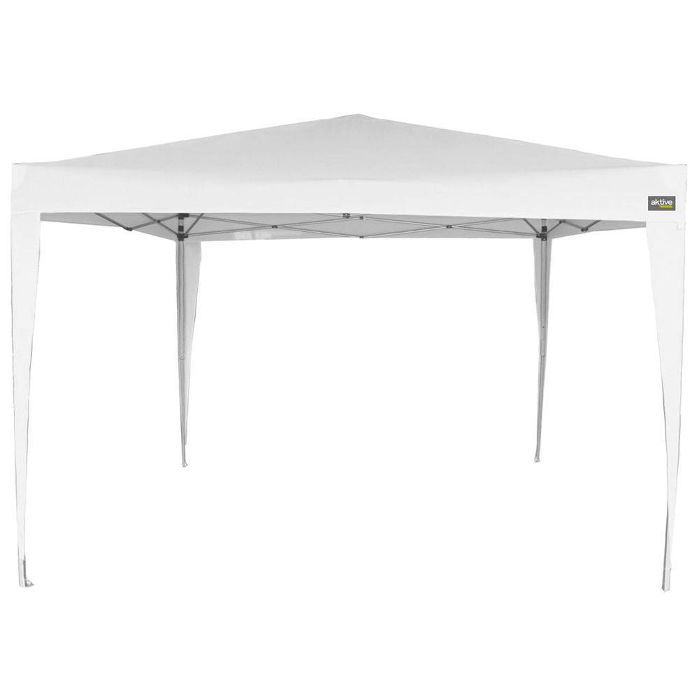 Cenador plegable poliester blanco Aktive 300x300x250 cm (Color Baby 62187)