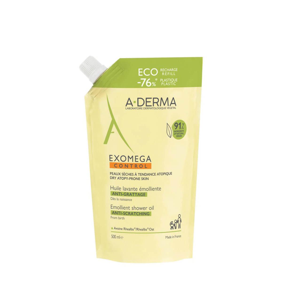 A-derma exomega control aceite de ducha emoliente eco-recambio 500ml