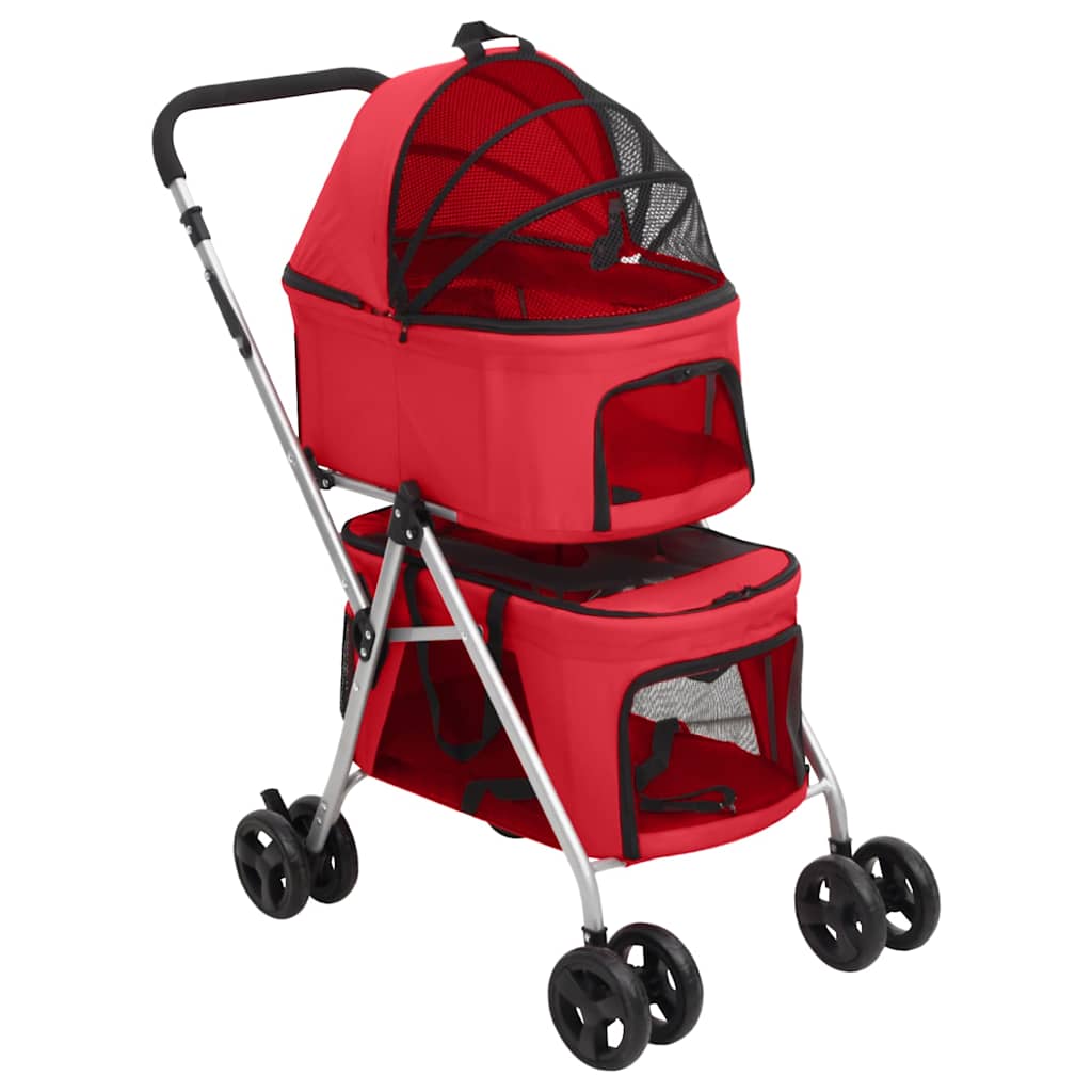 vidaXL Cochecito doble de perros plegable tela oxford 83x48x97cm
