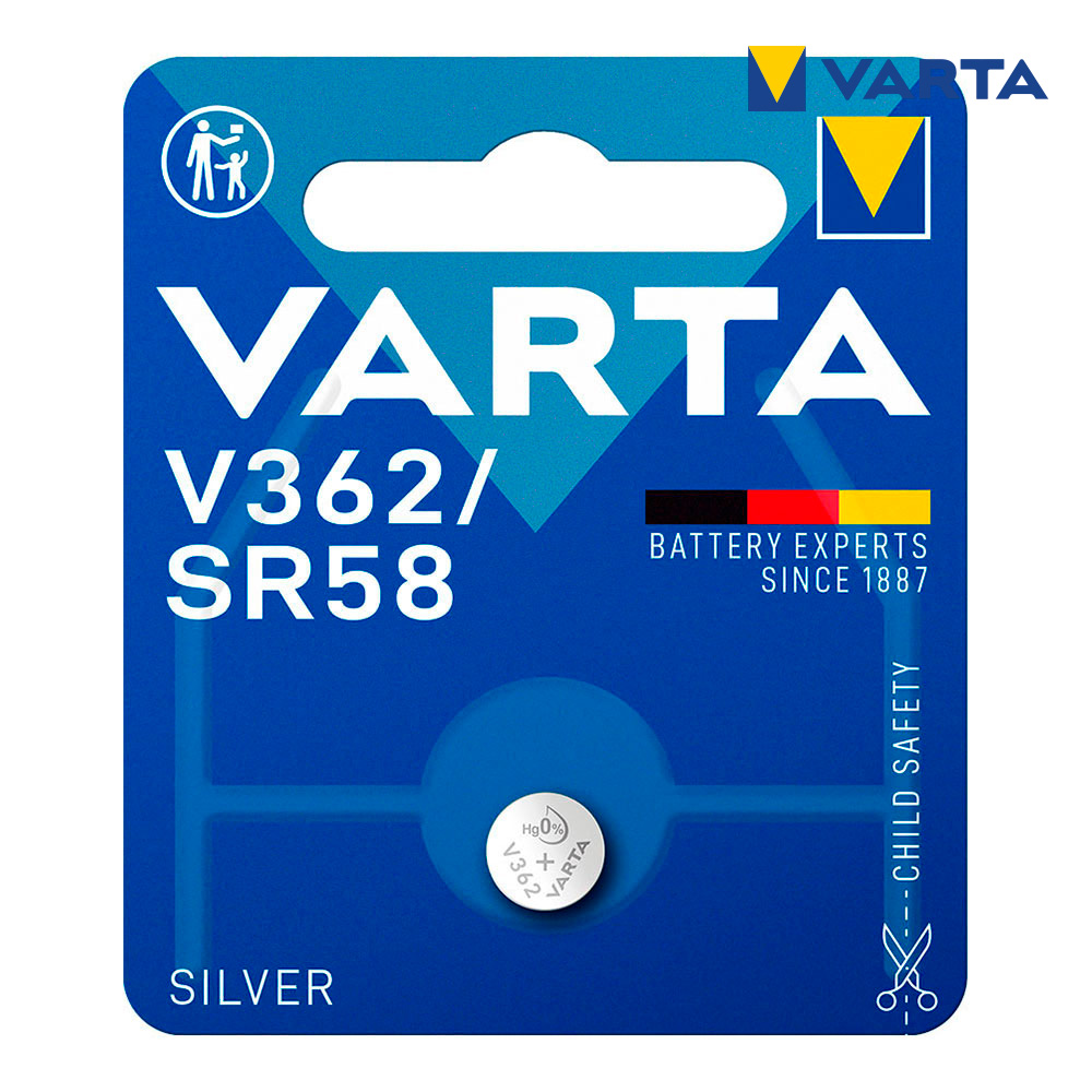 Micro pila boton varta silver sr58 -v362 1,55v (blister 1 unid) ø7,9x2,1mm