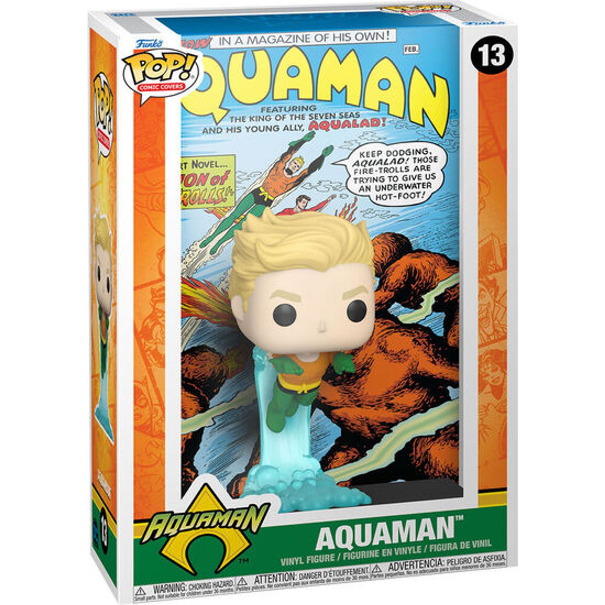 Funko - Figura Pop Comic Cover Dc Comics Aquaman - Funko Pop Coleccionable De Edición Limitada - Funko Pop Diseño Detallado Y Realista - Funko Pop Ideal Para Regalo - Funko Pop Gran Variedad De Personajes